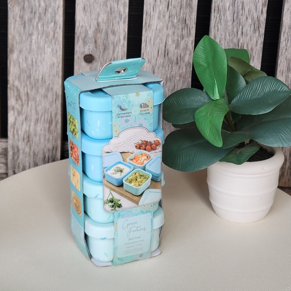 Prep & Go Condiment Containers - Blue Speckled Gradient 4 Pack - Picture 6 of 6